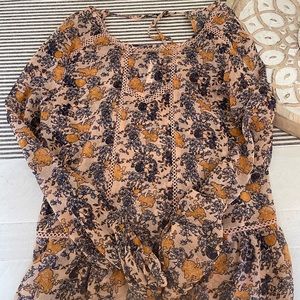 Sheer Floral Blouse